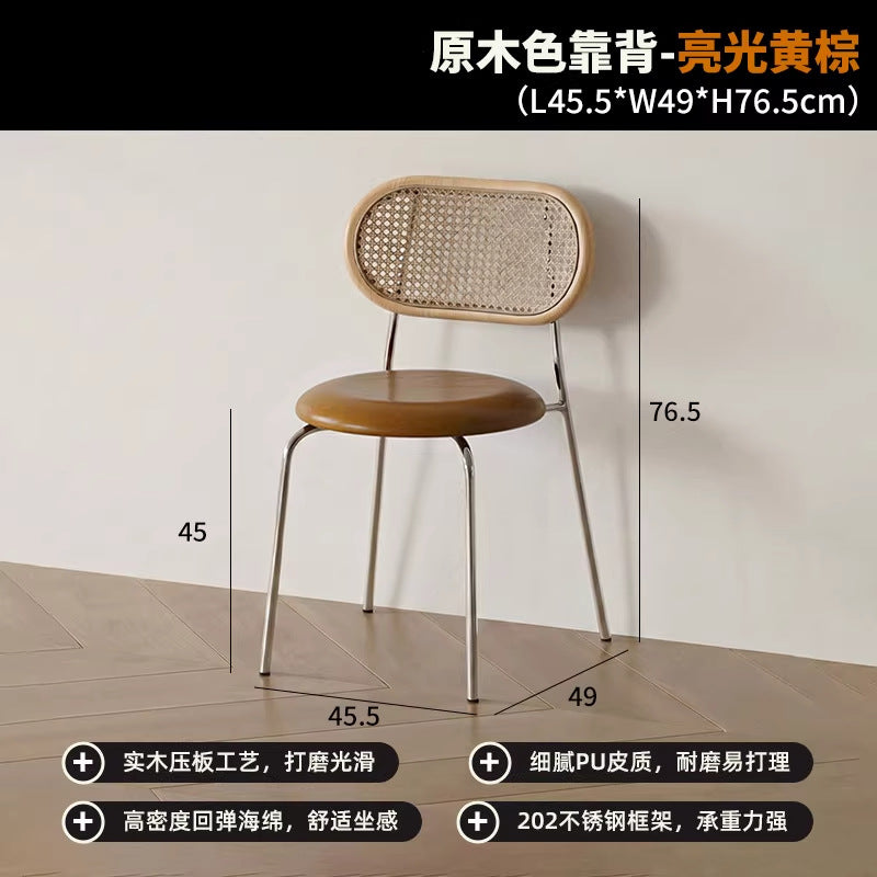 Used solid wood dining chair classy design living room dining table backrest for home foot pad retro popular big c chair dining chair