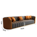 Three people (orange and gray color matching)