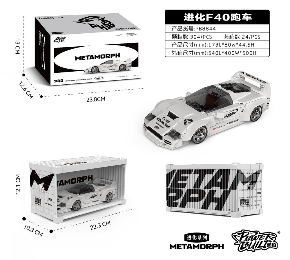 Pinbo pb844-50 fali f40 connor sports car li maland assembled model ornaments toys cross-border explosion