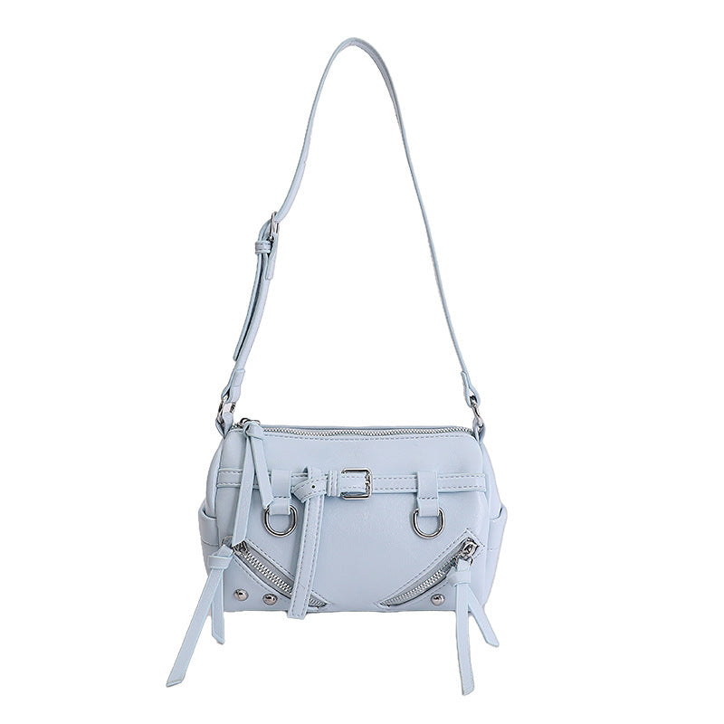 korean style high-value bags for women, new spring 2026 collection: macaron color shoulder bag, light luxury textured crossbody bag