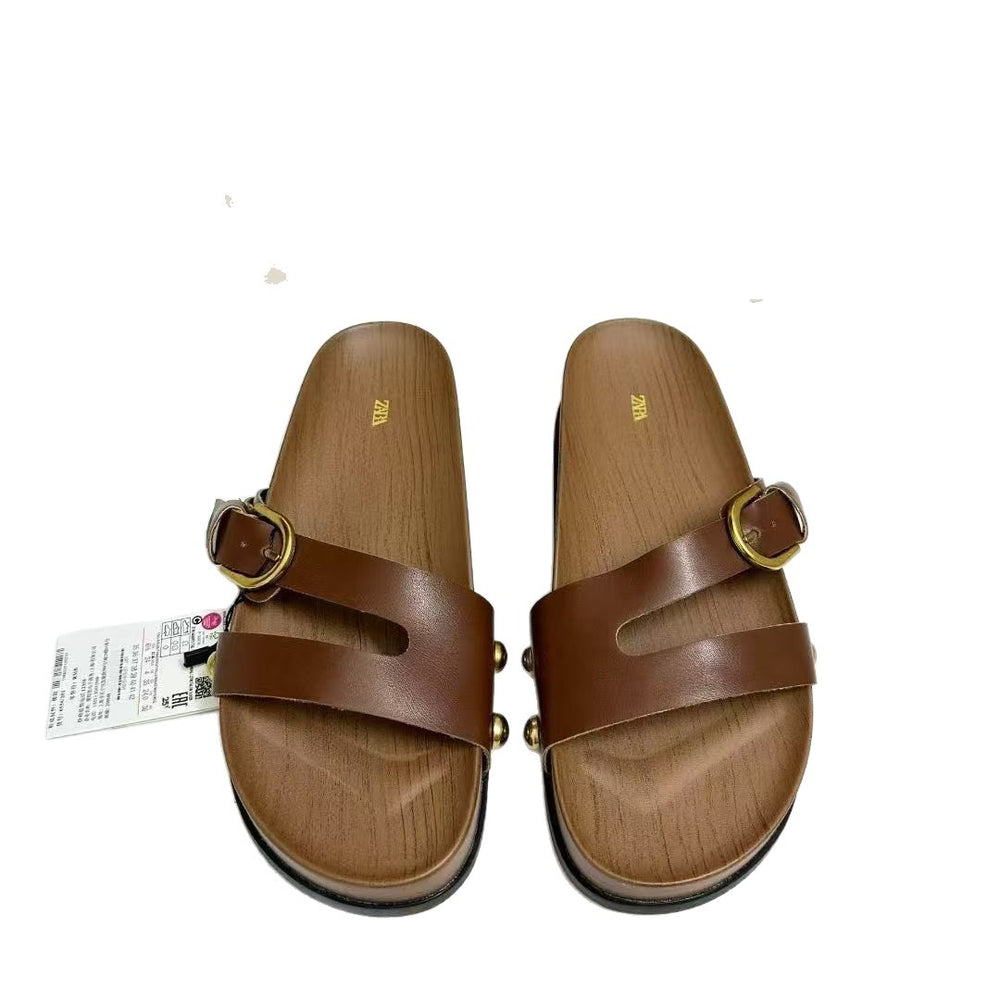 Za2025 spain 2025 summer new women's shoes summer flat shoes casual slip-on women's shoes fashion