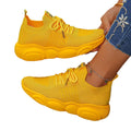 Exportplus sizespring & fallnew arrivaltie backcasual sneakers mesh thick solecasualeasiest for match flying woven breathable running shoes