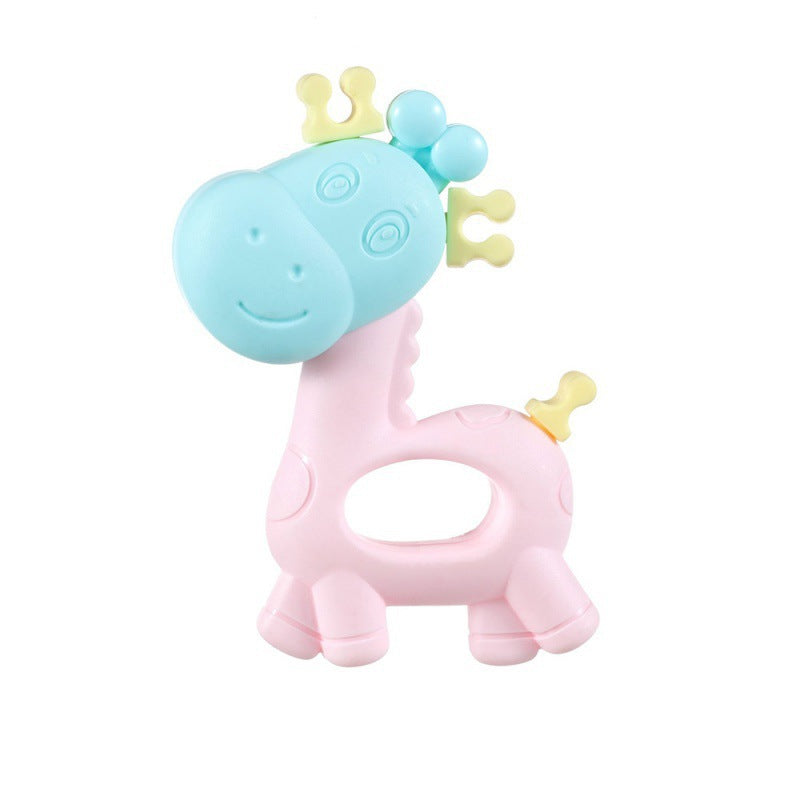 Cross-border  export newborn baby rattle soothing toy 0-1 year old tooth grinding stick boiled tooth glue manufacturer