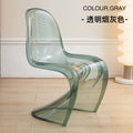 Customized pantone chair white dining chair transparent plastic acrylic chair back casual negotiation chair creative makeup stool