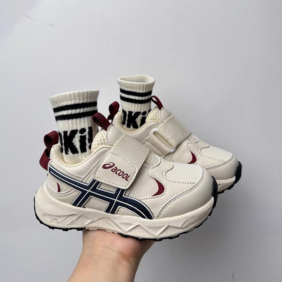 Kids' fashion sneakers:  autumn/winter new arrivals - velcro closure chunky platform leather shoes for boys and girls
