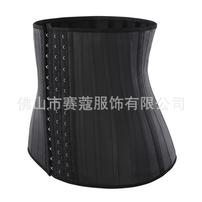 Amazon cross-border new arrival 25 steel frame latex body shaping garment sports corset waist tightening latex rubber corset