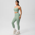 New cloud-feel tank top sports bra yoga set - quick-dry, compression fit, running & casual fitness two-piece outfit