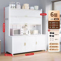 Kitchen storage rack floor-standing multi-layer thickened sideboard multi-functional wall-mounted integrated storage cabinet for home dust-proof cabinet