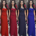 winter new arrival: women's v-neck off-the-shoulder hostess dress, long maxi dress - african style,  dropshipping available