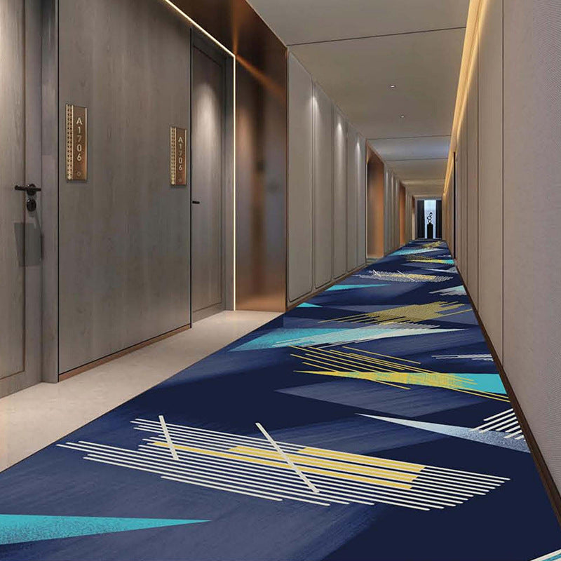 Hotel corridor aisle carpet new chinoiserie nylon printing 800g thickeneded flame retardant b1 pass-through floor stain-resistant aisle carpet