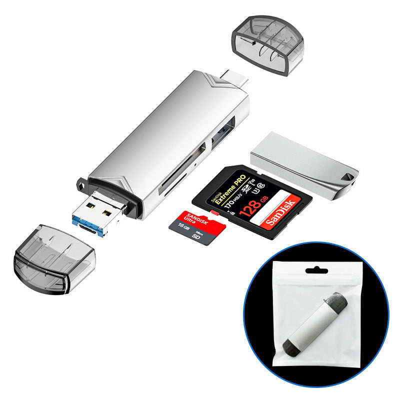 Memory card typec3.0 high-speed otg card reader aluminum alloy mobile phone memory card computer sdtfu disk tf card