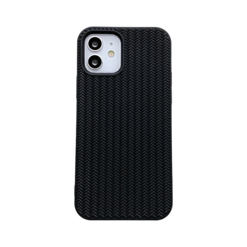 Braided pattern suitable for apple 16pro creative mobile phone case iphonex/7p simple anti-fall tpu protective case 12p