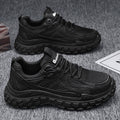Spring men's shoes 2025 new black athletic casual work shoes - waterproof, slip-resistant, wear-resistant, durable, and trendy work safety shoes