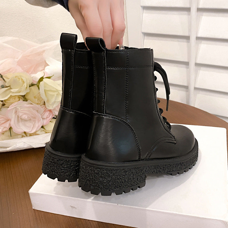 hot-selling plus sizefall and winter women's mid-high-top fleece-linedheattecheasiest for matchboots