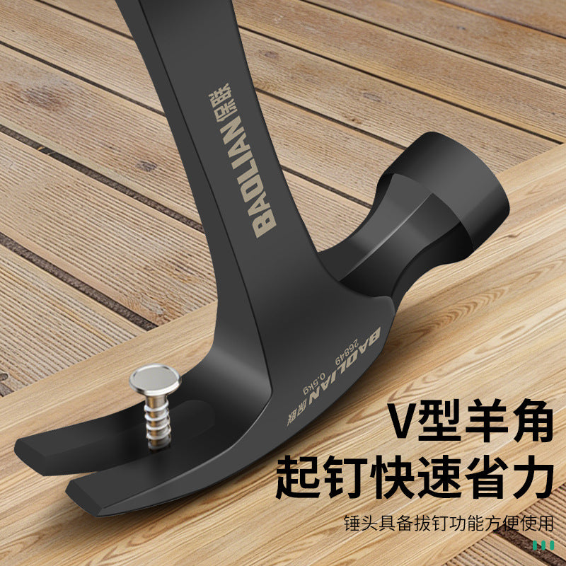 Claw hammer, quick nail removal tool, woodworking installation, percussion hammer, anti-rust multi-functional for home tool, small hammer