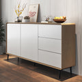 Natural wood & white finish (with cabinet legs)