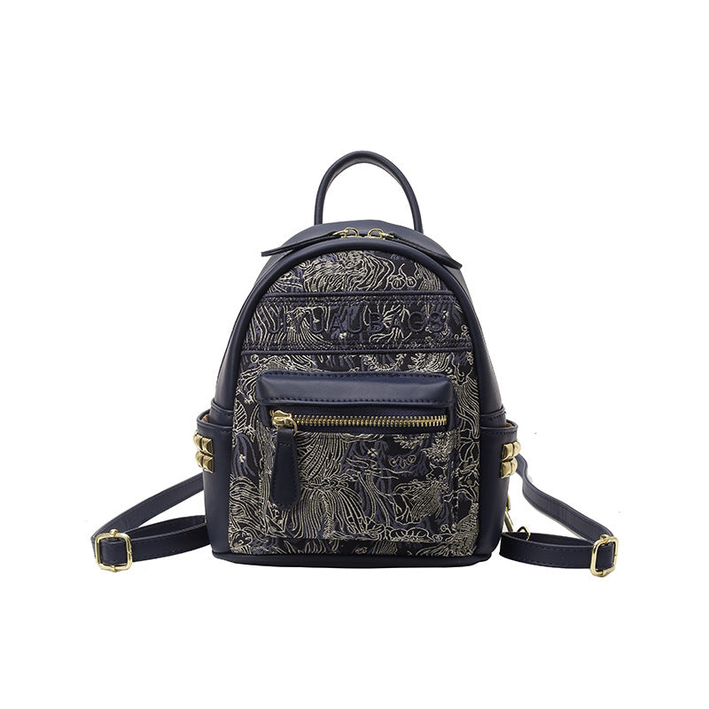 New arrival chinese style floral embroider mini backpack easiest for matchstereo travel classy backpack retroelegant women's bag