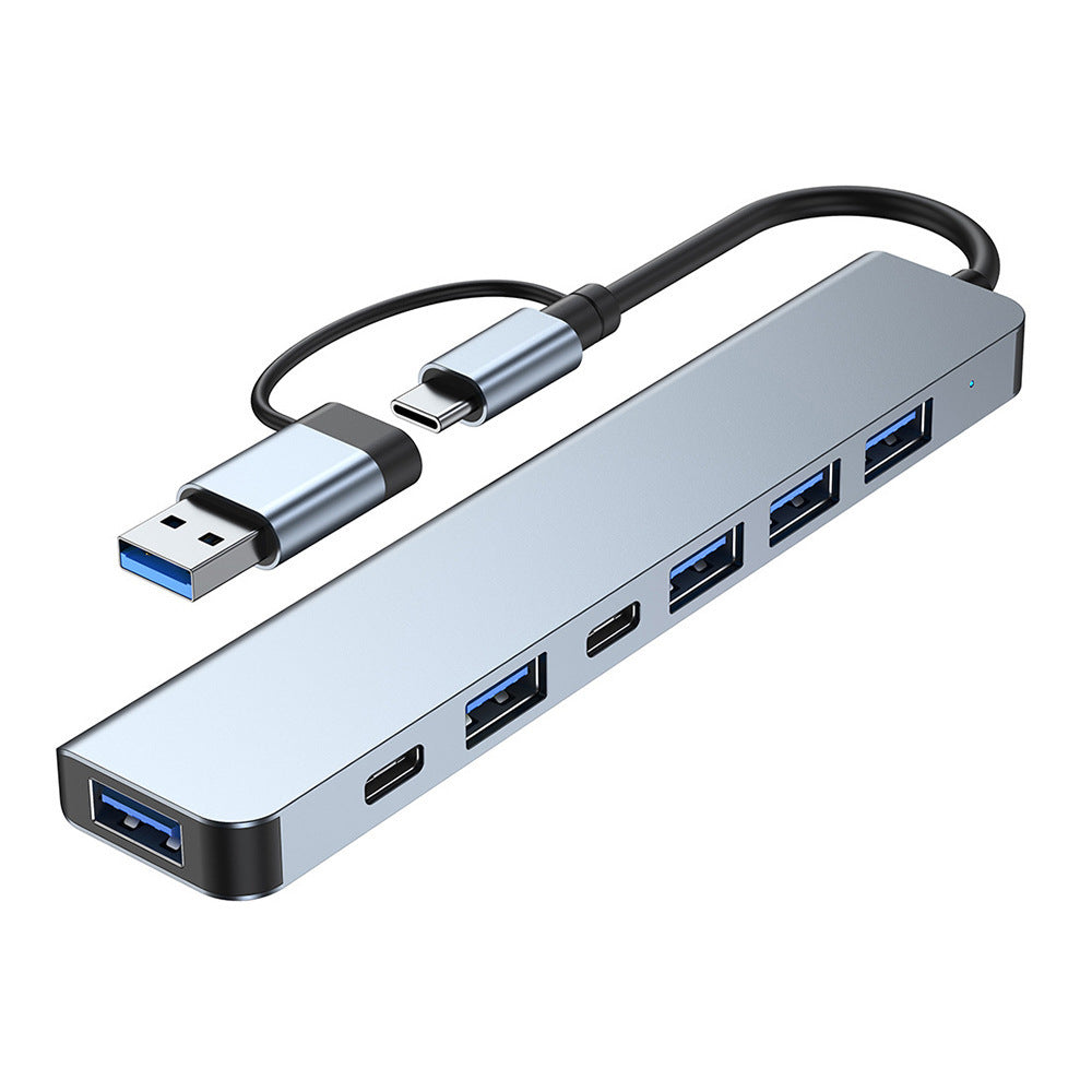 2-to-8 usb expander hub, 7-port expansion dock, splitter, computer docking station, high-speed transmission