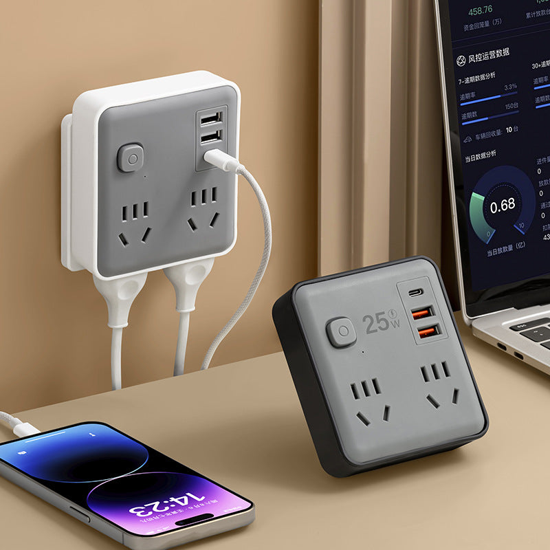 Socket converter multi-hole plug strip power strip wiring board expansion multi-purpose function plug splitter student dormitory