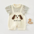 Baby onesie, breathable cartoon romper, infant summer lightweight clothing, short-sleeved outerwear, crawling suit, cartoon crawling suit