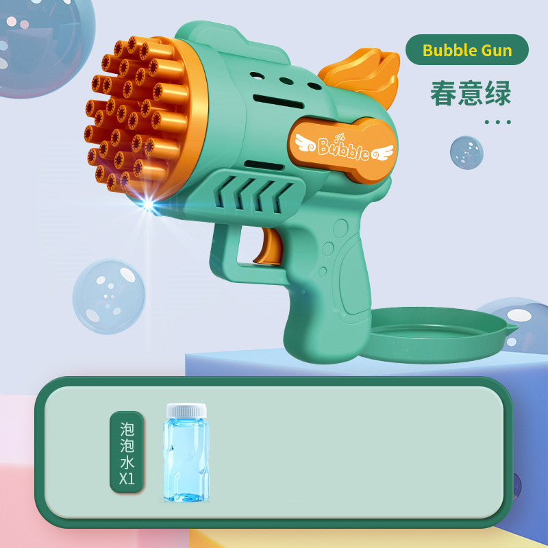 Fully automatic electric bubble gun series - gatling bubble machine, rocket space rabbit, night market stall, children's toy