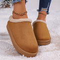 Exportplus size winter new arrival baotou half slippers women's outwear lambswool fleece-lined snow heattech cotton shoes wholesale