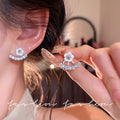 French gentle camellia earrings for women niche stylesense of design zircon row diamond earrings accessible luxuryeleganteasiest for match earrings batch