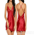 Aliexpress wholesale: new sexy lingerie - women's ice silk deep v halter backless bodysuit