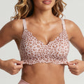 fashionbest selling leopard print plus size seamless intimates jelly glue soft support push up plus size bra bra