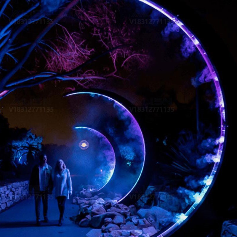 Cultural Tourism Night Tour Landscape Lights Meichen Installation Space Art Park Scenic Area Outdoor Internet celebrity lawn lighting installation