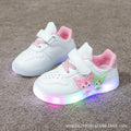 girls' light-up sneakers - mesh casual shoes, kids' running shoes, led light-up shoes