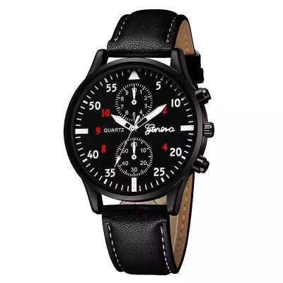Export wish aliexpress alloy double eyes men watch quartz business student gift large dial luminous