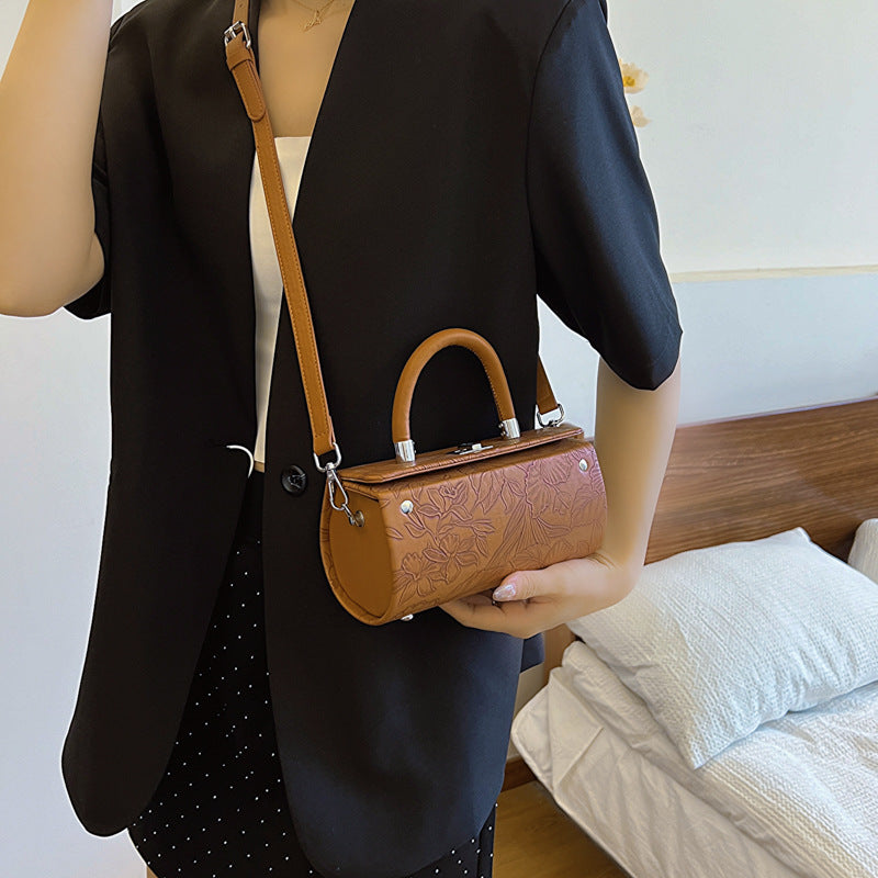 Best selling box bag women 2024fashion embossed satchel shoulder crossbody bag classy texture pillow bag