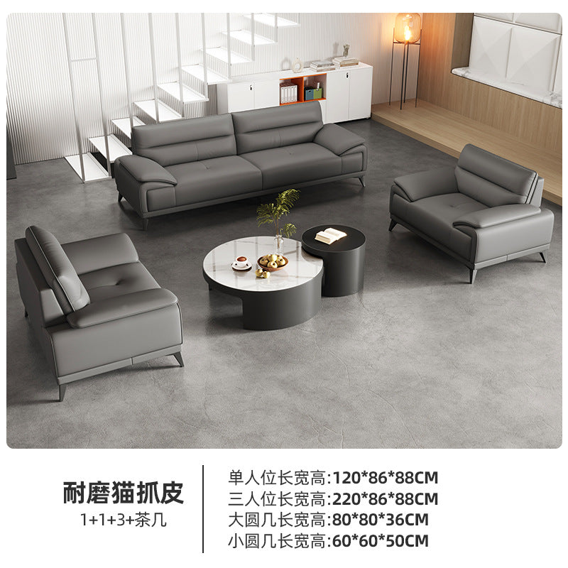 Italian minimalist stainless steel round rock slab coffee table, modern and simple living room set for small apartments, light luxury tea table combination
