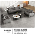 Italian minimalist stainless steel round rock slab coffee table, modern and simple living room set for small apartments, light luxury tea table combination
