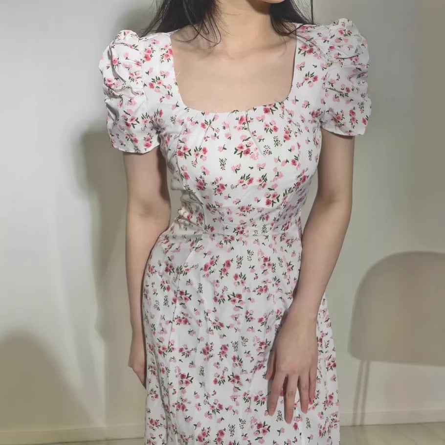 Women's  summer new arrivals: plus size french retro slimming sweet dress