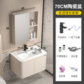 Space aluminum bathroom cabinet ceramic wash basin cabinet combination bathroom wash basin cabinet waterproof moisture-proof basin