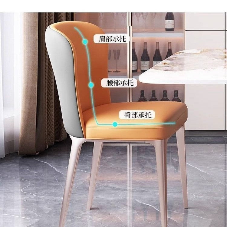 Minimalist italian dining chair, light luxury belle stool, modern nordic restaurant casual home chair, hotel small apartment