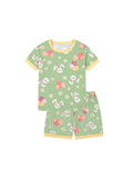 Flame-retardant fabric cross-border foreign trade summer home wear interesting dinosaur egg picking 2-piece set