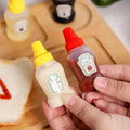 Mini sauce bottle plastic squeeze sauce bottle japanese style squeeze condiment bottle food grade portable soy sauce bottle cross-border