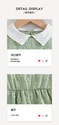 Exportsummergirldress doll collar short sleeve mint greenstereo small flower freshkids princess skirt skirt