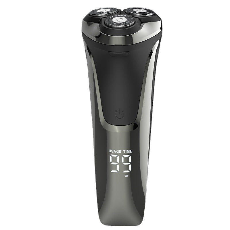 Floating 4d triple-blade razor, fully washable, rechargeable men's shaver, wholesale, compact & portable, cross-border