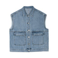 Denim vest for women springk-style student outwearlooseslimming lookfashionbai casual sleeveless vest