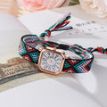 New women's watches live stream new women's woven strap quartz watch fashion cross-border wholesale