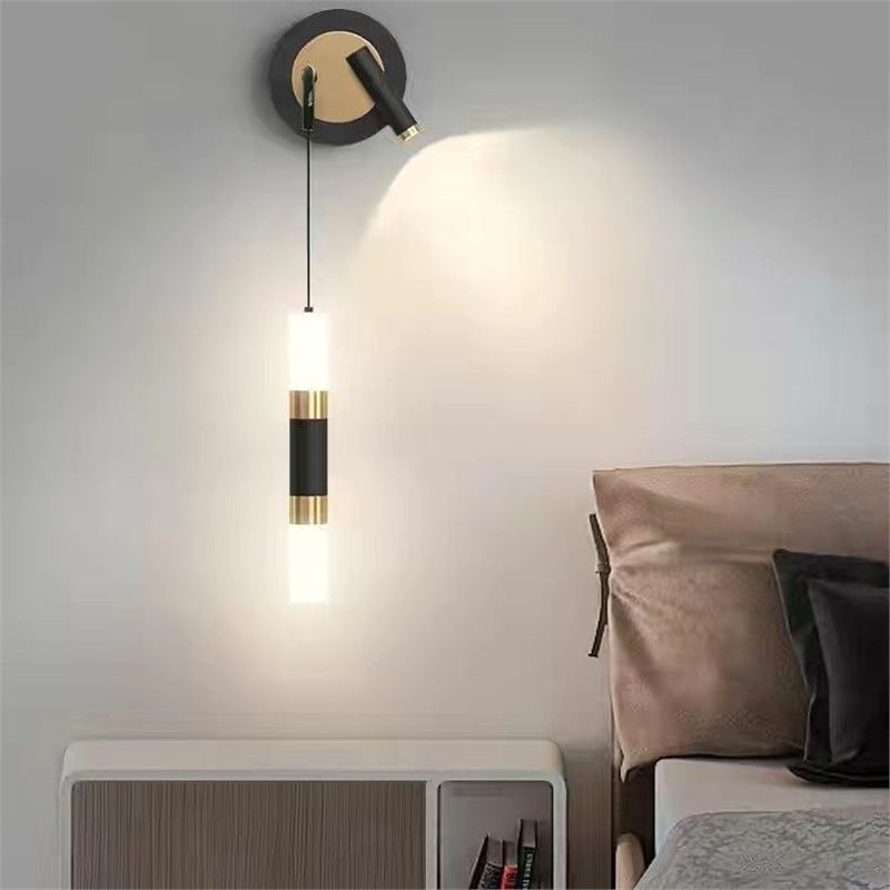Nordic bedside wall lamp, modern minimalist study light, luxury style,  new arrival, adjustable for living room and bedroom
