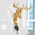 European-style decorative wall hooks - super strong adhesive, no-drill door back hooks, multi-purpose deer head hooks for hanging clothes