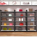 Multi-tier shelving unit, supermarket display rack, sample display stand, cosmetics product shelf, adjustable display rack, display cabinet