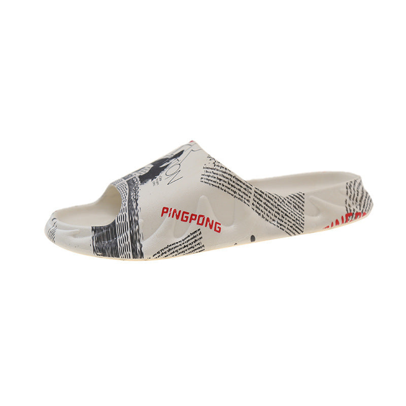 2024 summer new sports ping pong basketball flip-flops - unisex couple's home slippers for outdoor wear - cross-border