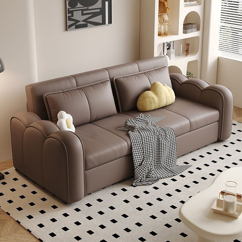 Sofa bed all-in-one dual-purpose small apartment multi-functional foldable living room cream foldable bedroom telescopic double sofa