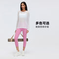 Naked yoga pants women's elastic tight high waist hip training fitness pants cropped sports pants outwear d26102